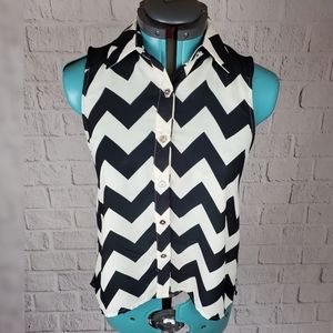 Open back chiffon tank top